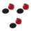 3Sets Durable ABS Red Air Hockey Pusher Pads with Easy Replace Lint 5