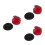 3Sets Durable ABS Red Air Hockey Pusher Pads with Easy Replace Lint 6