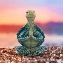 Estatuilla de Tortuga Marina, Estatua de Tortuga Marina Meditando en Paz, Decoraciones para Buda, Yoga, Jardín, Estatua Decorativa