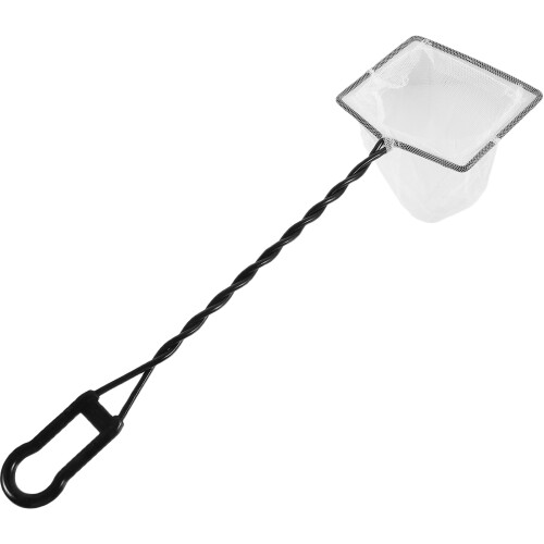 2Pcs Portable Fish Nets with Metal Handle Black Durable Aquarium Use 1