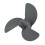 HéLice 7 1/4 Polegadas X 4 3/4 Polegadas 58130-ZV0-841ZB para Motor de Popa  BF2 / BF2.3  XNH283X (STIN GREY) 5