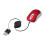 USB Wired Mouse Retractable Cable Tiny Small Mouse 1600 DPI Optical Compact Travel Mice for Windows 98 2000 XP Vista Ve (Red) 3