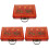3Pcs Red Wooden Mahjong Case Storage Box with Carry Handle 4