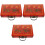3Pcs Red Wooden Mahjong Case Storage Box with Carry Handle 5