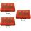 3Pcs Red Wooden Mahjong Case Storage Box with Carry Handle 8
