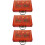 3Pcs Red Wooden Mahjong Case Storage Box with Carry Handle 9