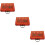 3Pcs Red Wooden Mahjong Case Storage Box with Carry Handle 10