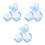 9Pcs ABS Tennis Ball Clip Sky-Blue Secure Grip Storage Training Tool 4