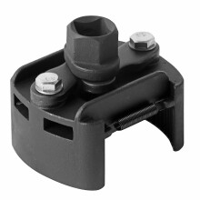 Oljefilterborttagningsverktyg med tandade käftar, förlängd fjäderdesign, kompatibelt med 1/2-tums oljefilternyckel, justerbart för 60-80 mm