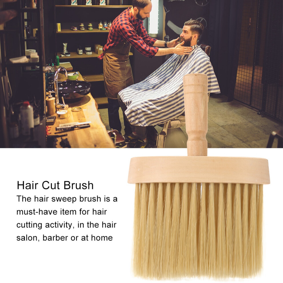 Wooden Hair Duster Brush for Salon & Home Cleaning, 15cm