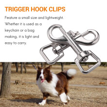 20Pc Snap Hooks for Dog Leash Collar Linking, Heavy Duty Swivel Clasp Eye Bolt Buckle Trigger Clip for Spring Pet Buckle