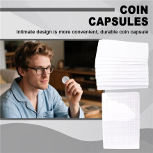 CáPsulas para Moedas de 30 Mm Ps Redondo Caixa Porta Moedas e 6 Tamanhos (19/20/22,25/25/27/30Mm) Junta de ProteçãO