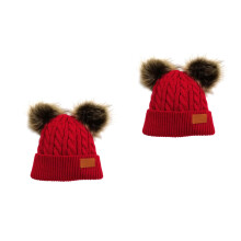 2Pièces Chapeau Tricoté Enfants Style Casual