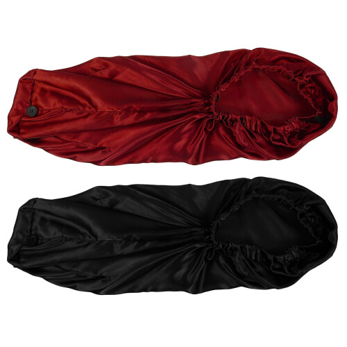 12Pièces Bonnets De Satin Femmes Longs Et Épais Multi