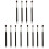 12Stk Schminkpinsel Set Schwarz Silber Weich Reisefreundlich 1