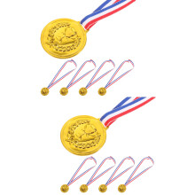 10Pcs Decorative Golden Plastic Kids Medals for Party and Awards