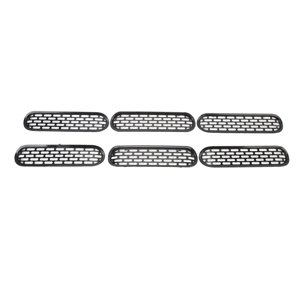 6Pc Mesh Grille Inserts Bronco 21-23 Black 7055741233661