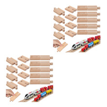 36Pièces Ensemble Pistes Bois Facile À Monter Jeu Train Educatif
