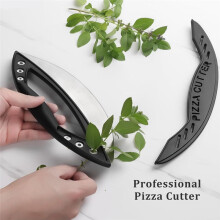 Pizza Cutter,12in Pizza Cutter Rocker with Blade Cover for Kitchen and Commercial Use,Stainless Steel Pizza Knife Slicer