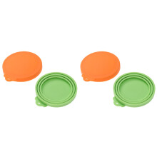 4Pièces Couvercle Boîte Alimentaire Silicone Pour Animaux Assorti