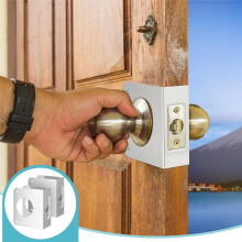 New Locking Door Reinforcement Plate 2-1/8 Inch Single Hole 2-3/8 Inch Back Plate Hole Door Reinforcement Repair Home