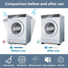 4Pcs Anti-Vibration Pads for Washing Machines - Non-Slip & Noise-Reducing Universal Feet for Appliances, Furniture