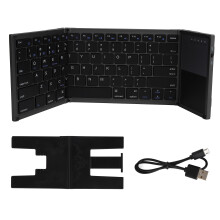 Compact Foldable Bluetooth Keyboard, Exquisite Lightweight Wireless Device for Seamless Multi-Device Connectivity, Sensitive Touchpad, Stable