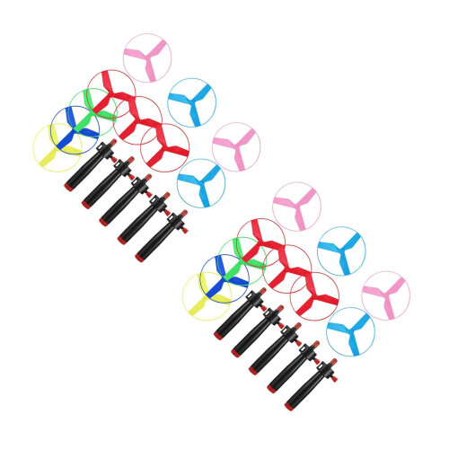 2Sets Plastic Pull String Flying Disc Toy Kids Outdoor Fun