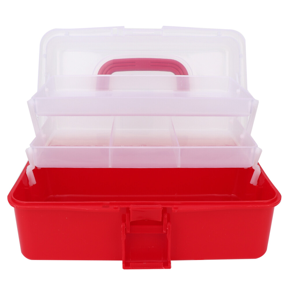 Red Secure Latch Cantilever Trays For Multipurpose Storage, Heavy Duty Plastic Material Versatile Organizer Box, Pvc