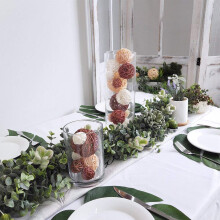 21 Pcs/Lot Mixed 3 Colors Rattan Balls Vase Fillers for Wedding Party Christmas Decoration, Assorted Three Size(3cm/5cm/7cm)