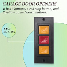 Ouvre-Porte de Garage, BoîTe de Verrouillage éLectrique pour Interrupteur à Rouleau de Porte, Interrupteur à Bouton Dissimulé Monté en Surface C