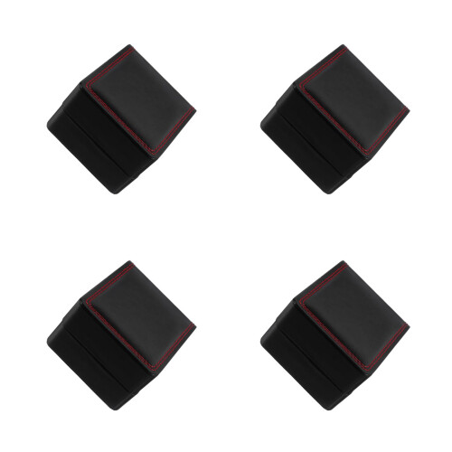 4Pcs Black Watch Display Box PU Single Grid Storage Case