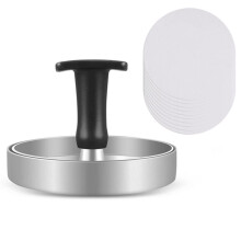 Burger Press 100 Patty Papers Set Grill Press Non-Stick Hamburger Mold with Wax Patty Paper Sheets Meat Beef Cheese