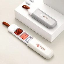 3 Compartment Pill Box - Portable Medicine Organizer, Moisture-Proof Travel Pill Holder for Pocket B