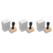 3Pcs Mini Ink Blending Tools Set Wooden Handle Assorted Colors for DIY