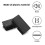 8 Pcs Black Plastic Rectangular Blanking End Caps Inserts 20mm x 40mm 3