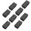 8 Pcs Black Plastic Rectangular Blanking End Caps Inserts 20mm x 40mm 8