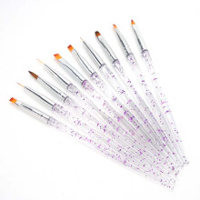 Professional Nail Art Brush Pen, 10Pcs Portable & Advanced Nail Painting Brush With Strong Toughness, Ideal For Salon & Home Use