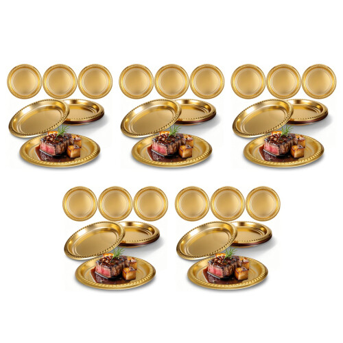 100Pièces Plateaux Pet Plateau Jetable Élégant