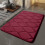 Tapis de sol rouge en peluche polyester 40 x 60 cm 4