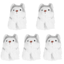 5Pièces Bracelets Claquants Cartoon Peluche Gris Matériau Doux PP