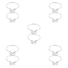 10Pcs Silver Zinc Alloy Arm Bracelets Unique Spiral Design for Women