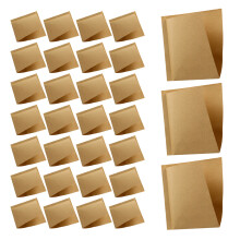 400Pièces Papier Kraft Triangle Jetable Anti-Huile Pour Aliments Khaki