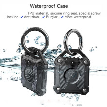 For AirTag Locator Soft Silicone Protective Cover Waterproof Anti-Lost Anti-Scratch Case with Keychain Accessories