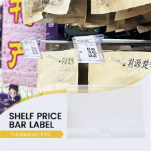 100Pcs Clear Plastic Label Holders for Wire Shelf Retail Price Label Holders Merchandise Sign Display Holder (6 x 4 cm)