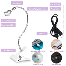 UV LED Nail Lamp - LED Nail Lamp Gel X Lamp for Nails with Securing Clip Rotatable LED Light, Silver