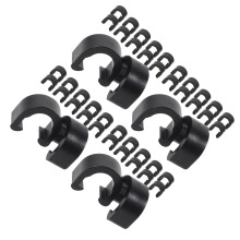 160Pièces -Câble Noir Clip C-Shape