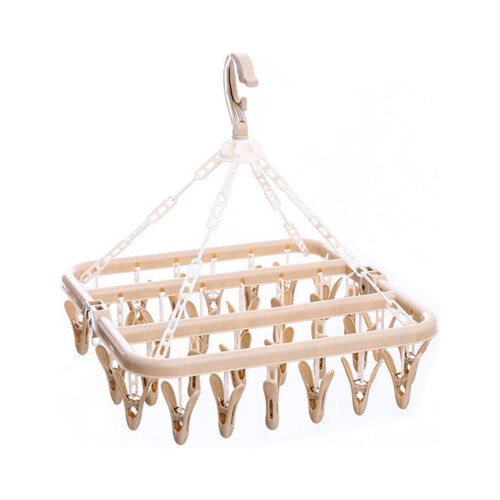 Xoxingysm Home Textile Storage Plastic Foldable Clip Space Saving Indoor Socks Drying Rack 1