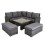 Charles Bentley Charles Bentley Rattan Corner Lounge Set with Table Grey 2