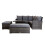 Charles Bentley Charles Bentley Rattan Corner Lounge Set with Table Grey 4